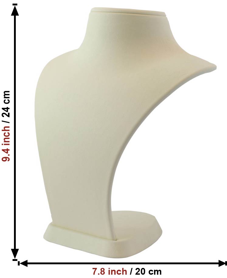 cream necklace stand