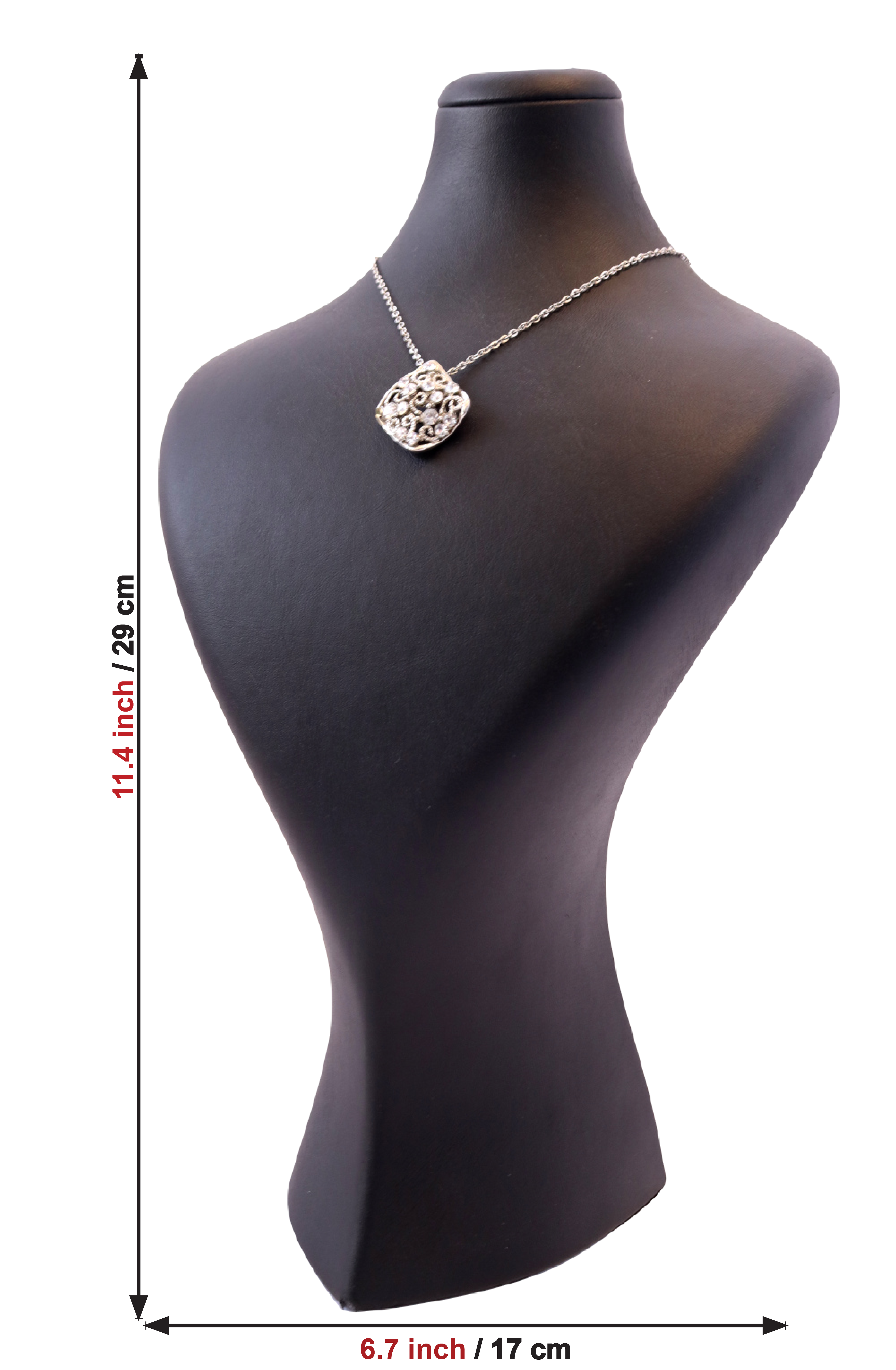 Copenhagen jewelry display bust leather necklace stand