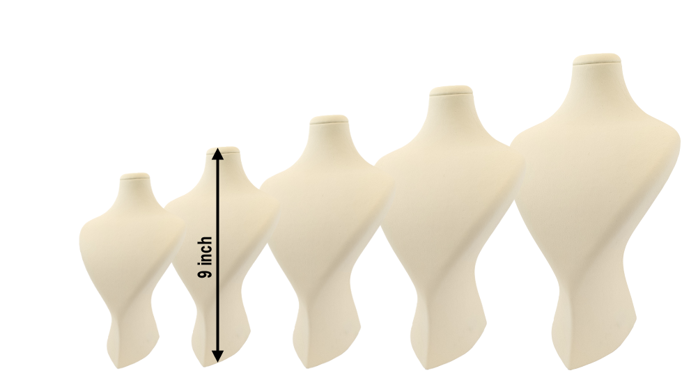 cream necklace stands