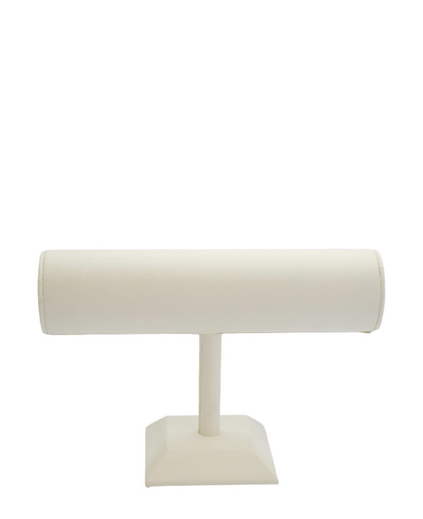 white T-bar stand-