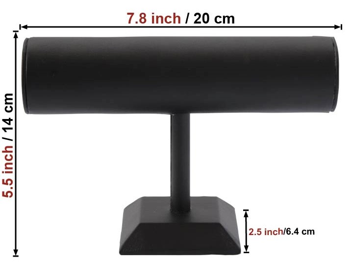 black T-bar stand
