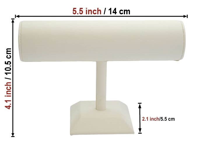 white T-bar stand-