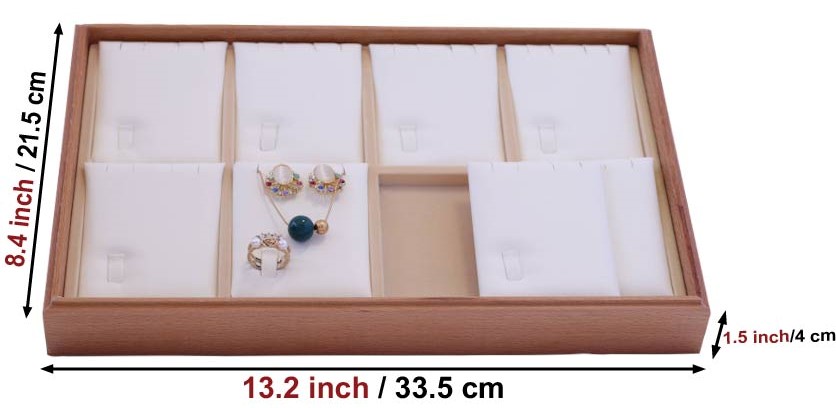 white wooden tray 8 sets