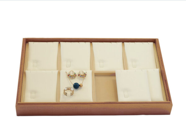 Jewelry wooden tray for 8 Jewelry sets.